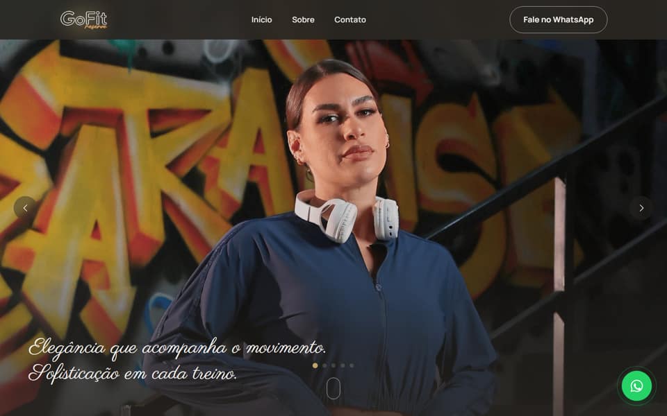 Captura de tela do site Go Fit Reserve